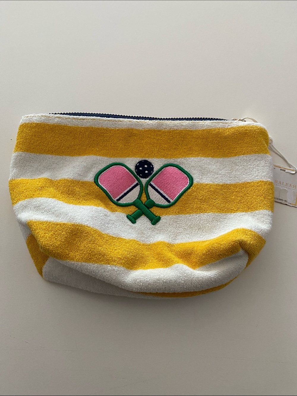 Shiraleah Pickleball Terry Cloth Cosmetic Bag